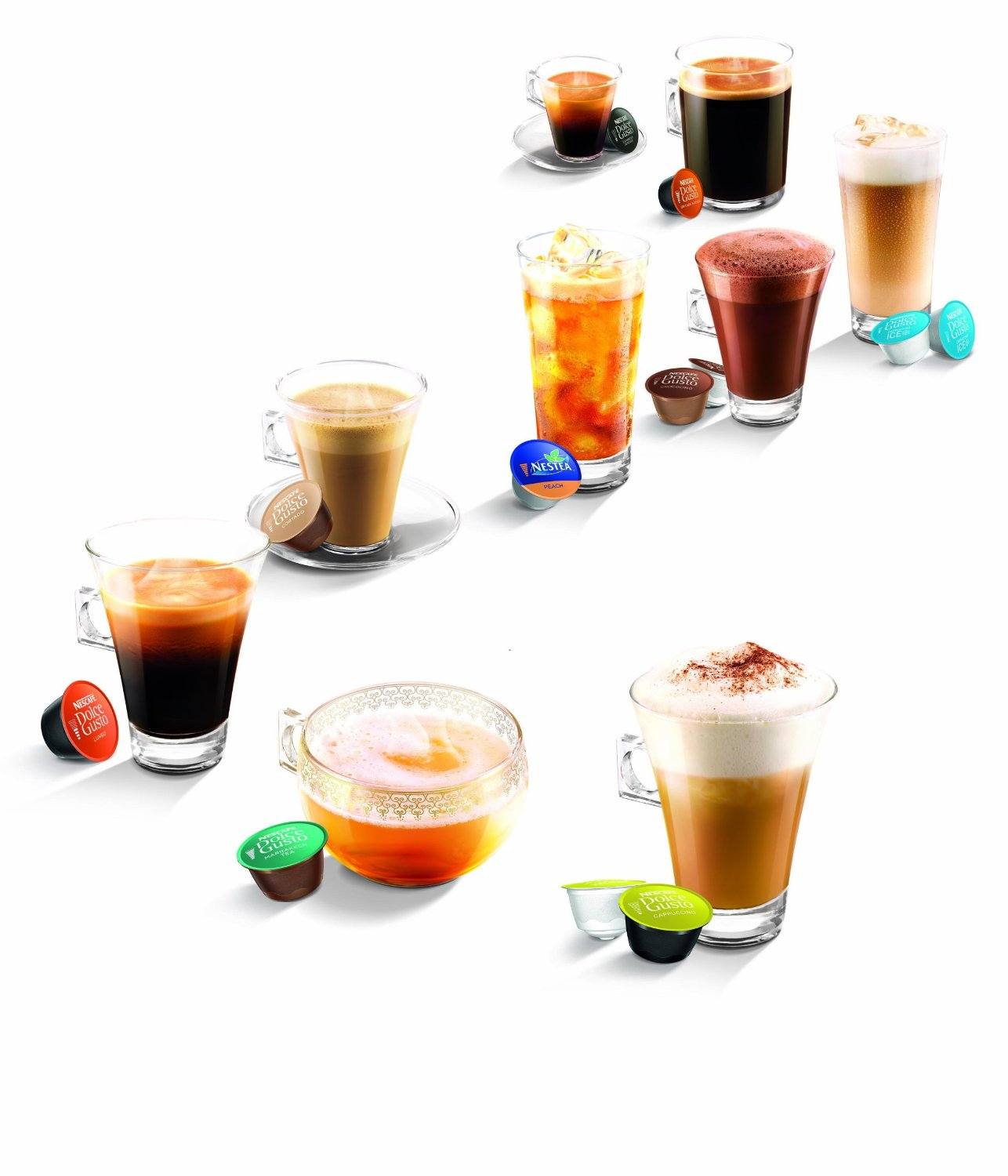 Range of coffee drinks