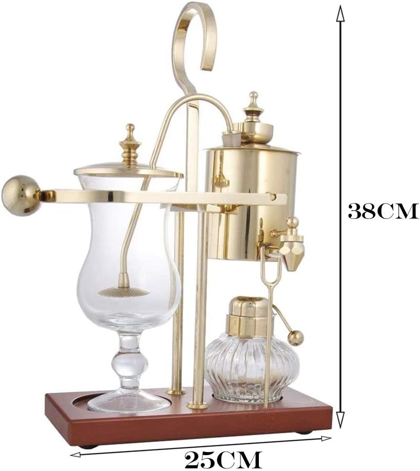Royal Vienna Balance Coffee Master Gold Elegant 19th Century Belgium Style Luxury Balance Syphon Coffee Machine/Maker Capacity: 500ml / 17 oz. 3-5 Cups S4U