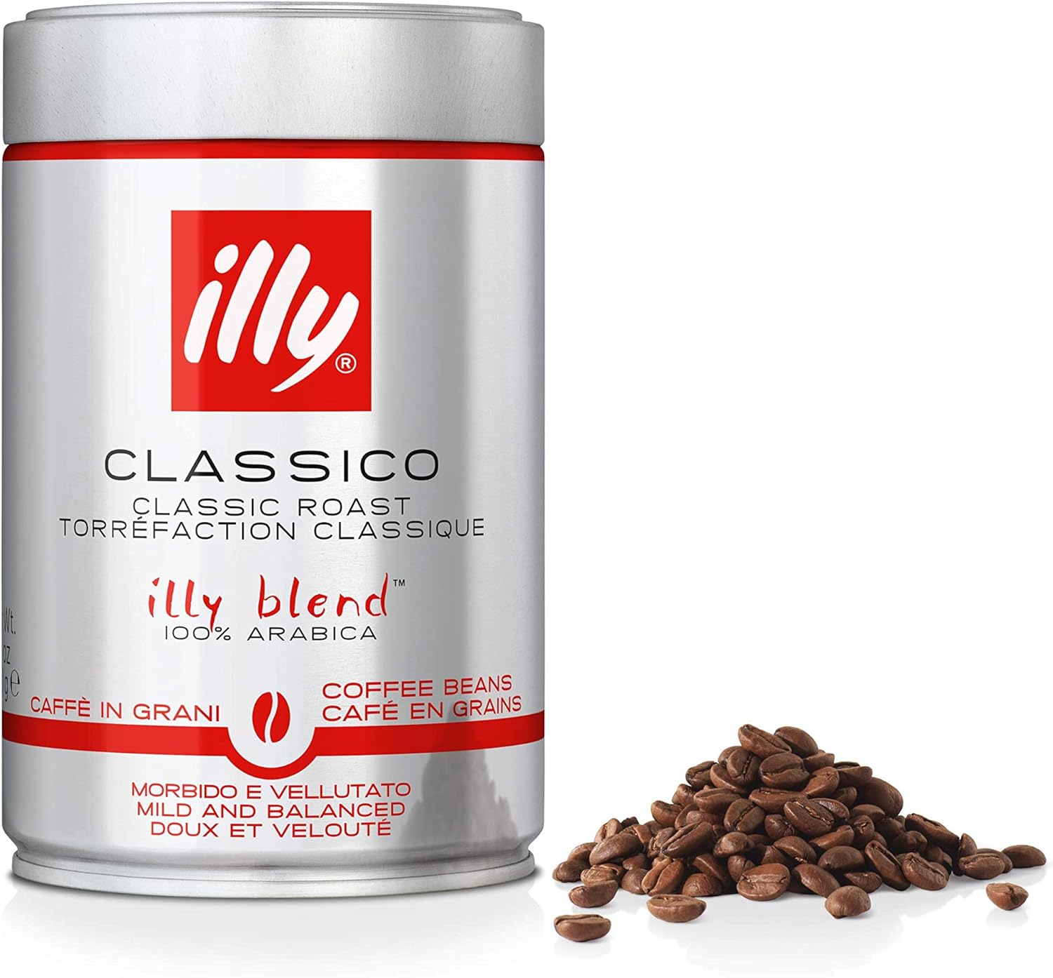 illy Coffee, Classico Coffee Beans, Medium Roast, 100% Arabica Coffee Beans, 250g
